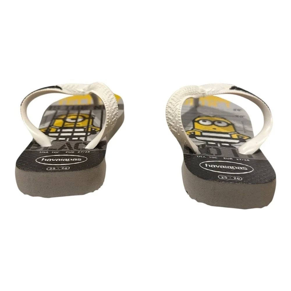 Havaianas‎ Toddler Unisex Flip Flops The Minions Jail Outfit Gray Slippers Sz 10